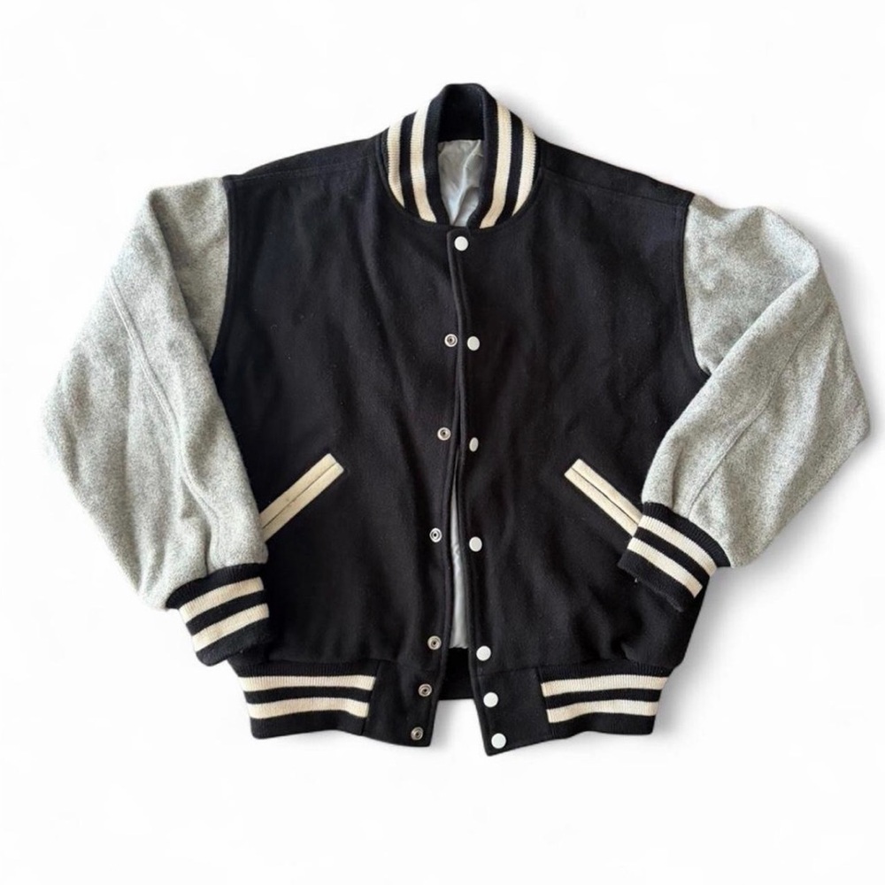Black and Gray Varsity Jacket